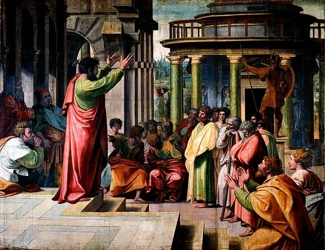 Raphael, St Paul Preaching in Athens (Image Source: WikiMedia Commons)