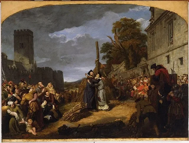 Sir George Hayter - The Martyrdom of Ridley and Latimer (Image Source: WikiMedia Commons)