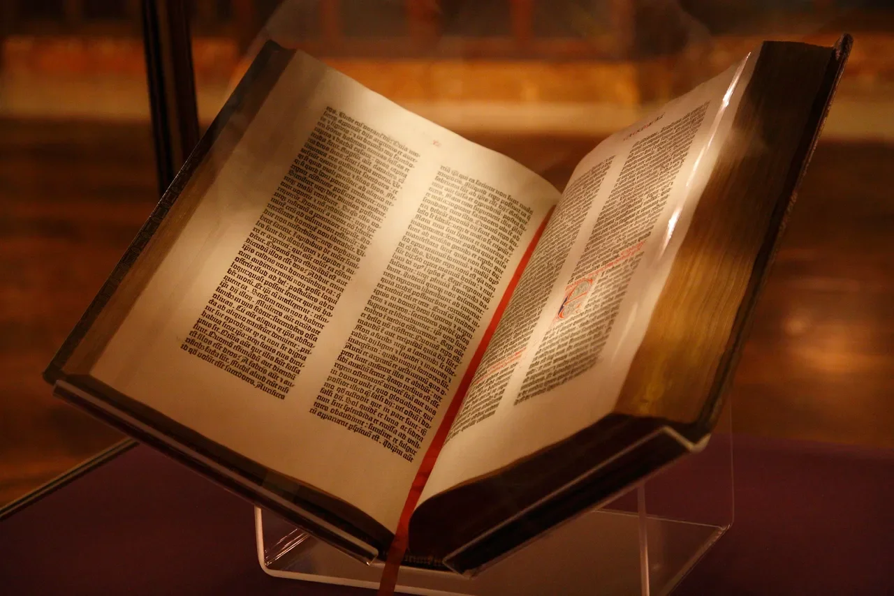 The Gutenberg Bible. Image Source: Wikimedia Commons