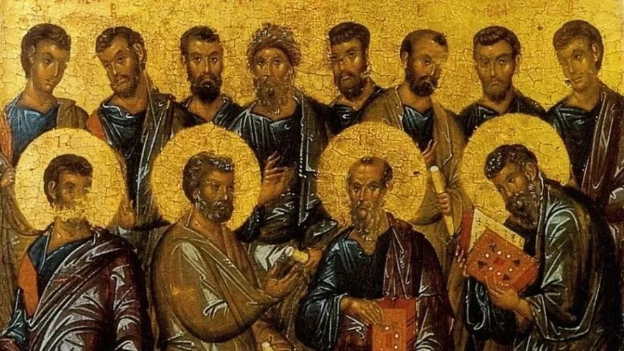 An early depiction of the twelve apostles