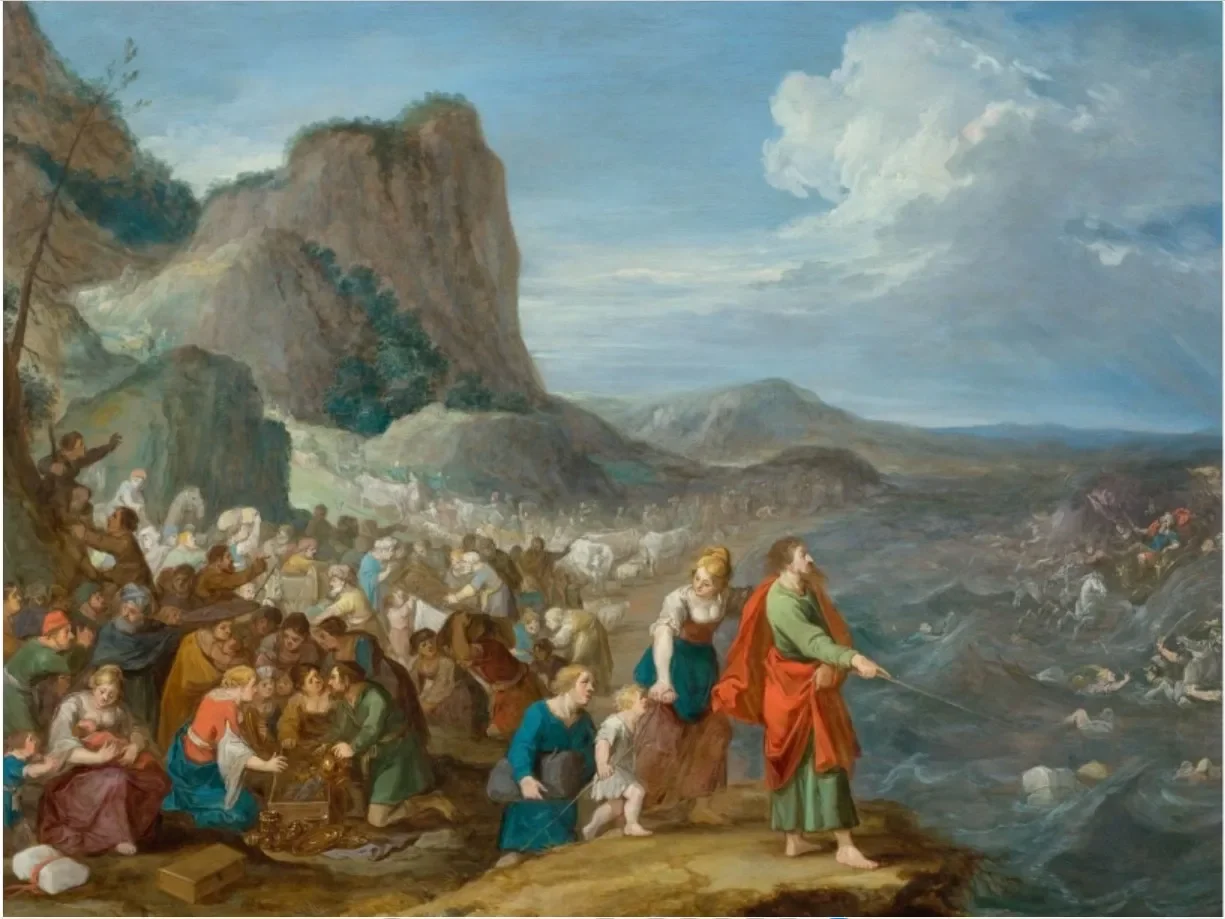 Moses parting the Red Sea by Hans Jordaens (Image Source: WikiMedia Commons)